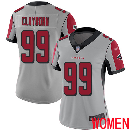 Atlanta Falcons Limited Silver Women Adrian Clayborn Jersey NFL Football #99 Inverted Legend->youth nfl jersey->Youth Jersey